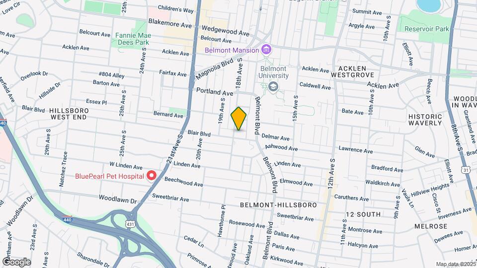 1714 Blair Blvd Map and Location Details