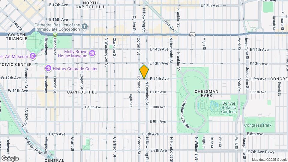 1120 E 12th Ave Map and Location Details