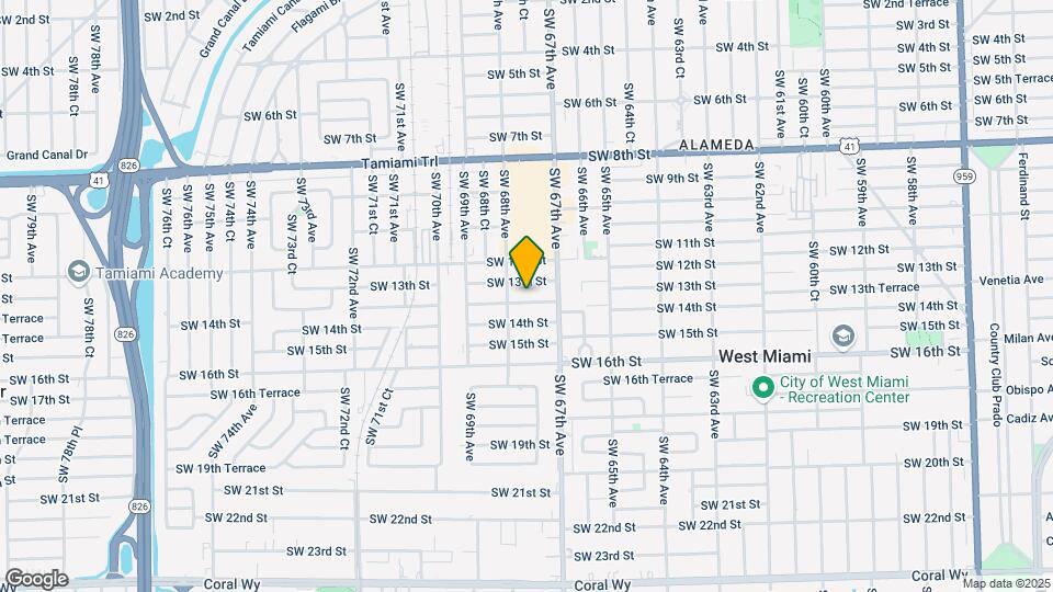 6761 SW 13th Terrace Map and Location Details