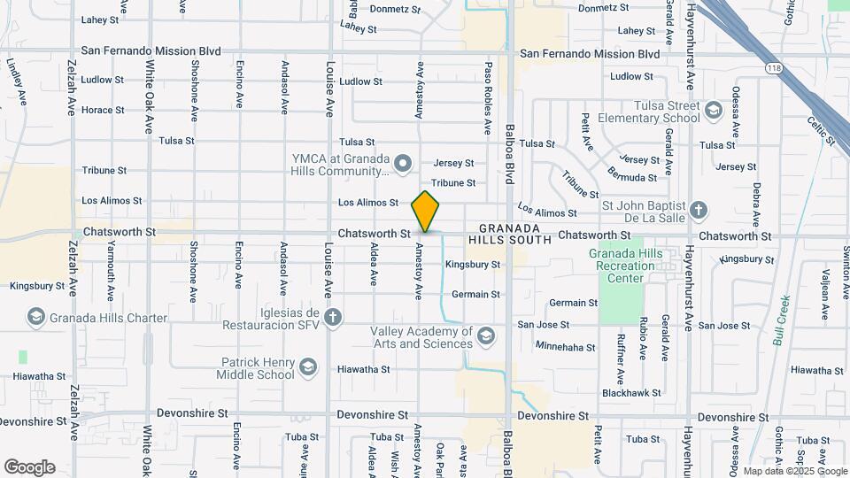 17122 Chatsworth St Map and Location Details