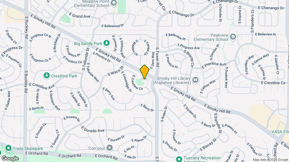 18475 E Crestline Cir Map and Location Details