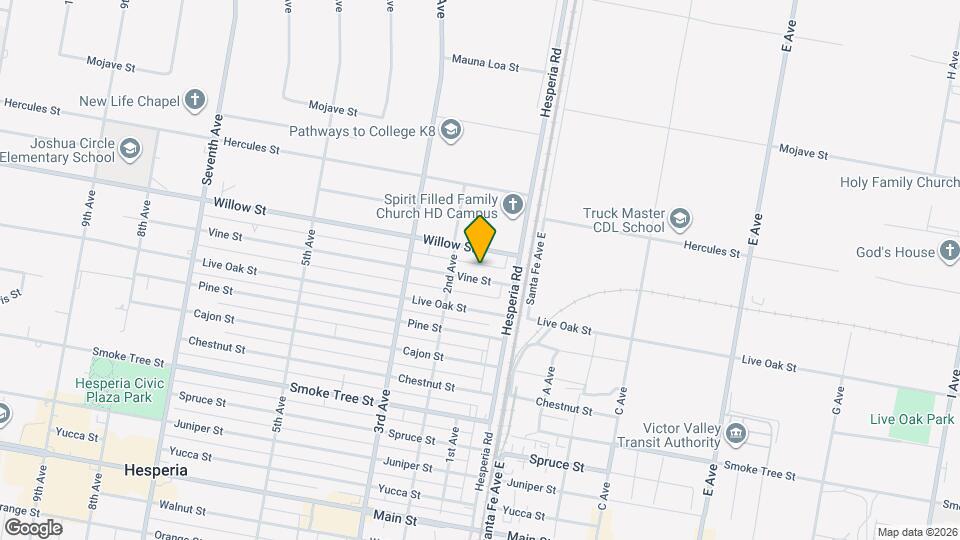 16552 Vine St Map and Location Details