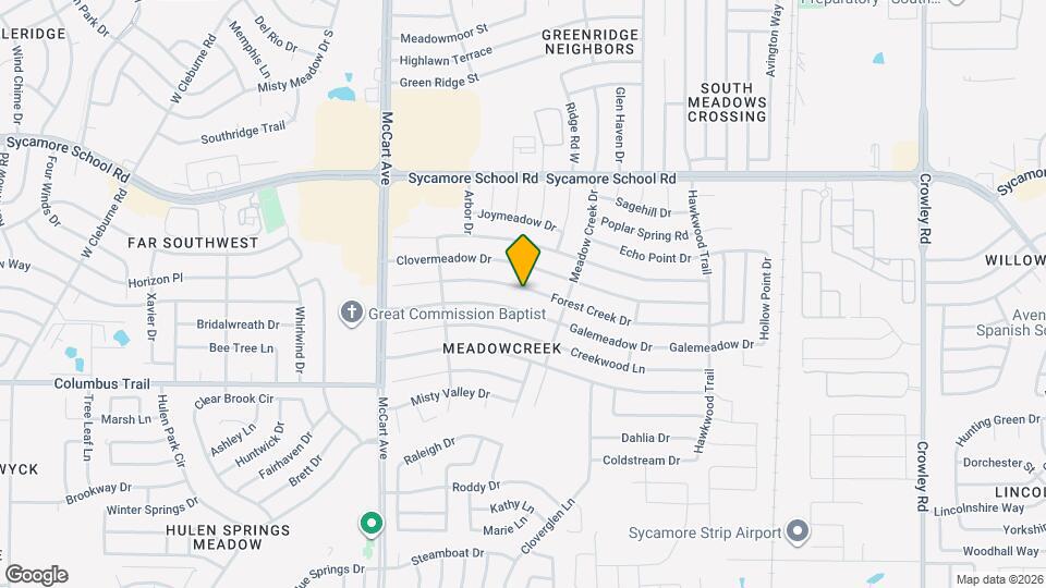2911 Forest Creek Dr Map and Location Details