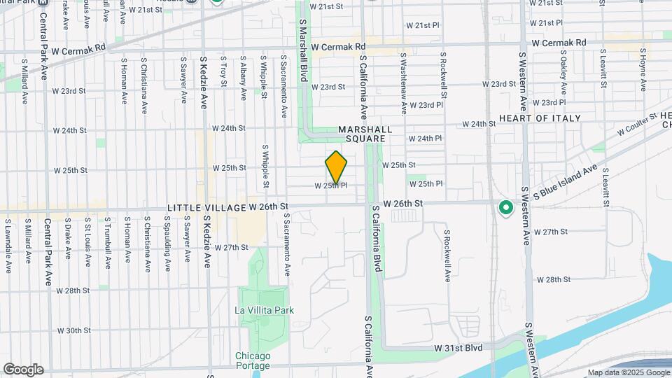 2847 W 25th Pl Map and Location Details