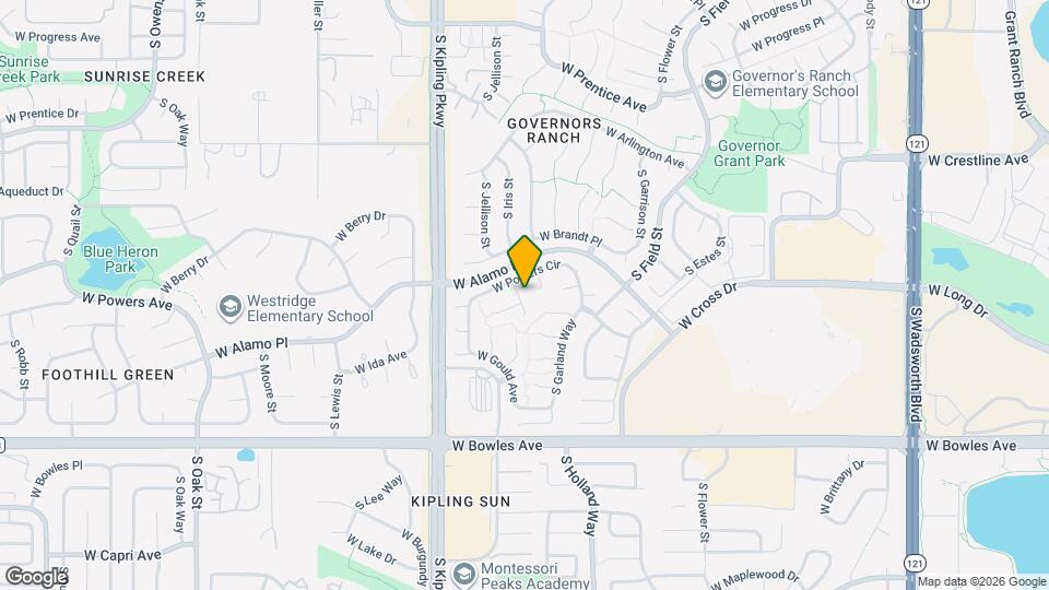 5648 S Iris Way Map and Location Details