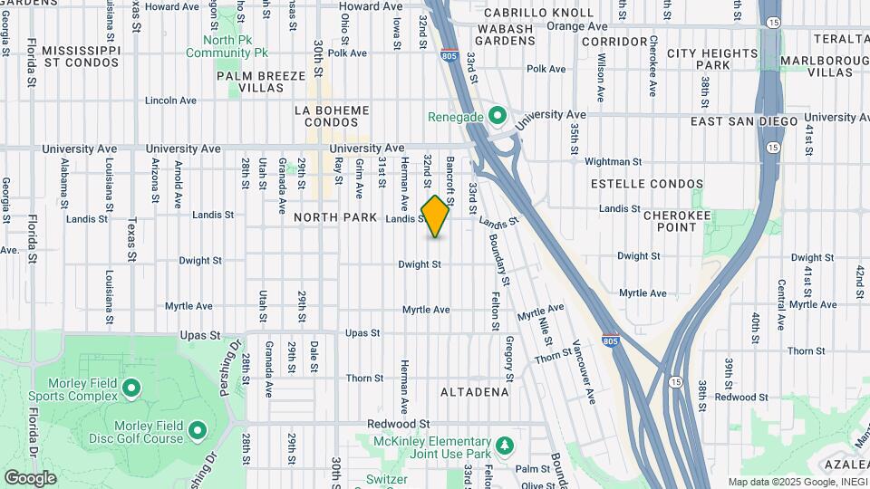 3641 32nd St Map and Location Details