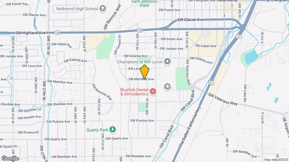 1614 SW Metolius Ave Map and Location Details