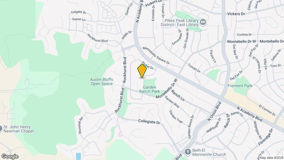 5170 Saddle Dr, Unit Studio by UCCS Mapa y Detalles de la Ubicación