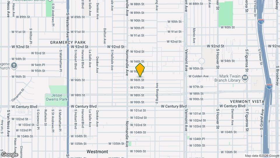 1309 W 96th St Mapa y Detalles de la Ubicación