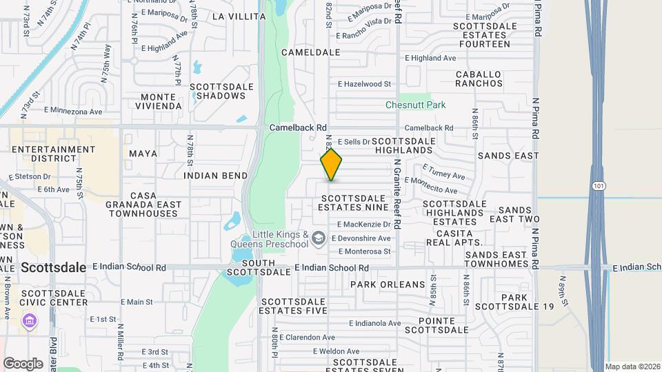 8201 E Montecito Ave Map and Location Details