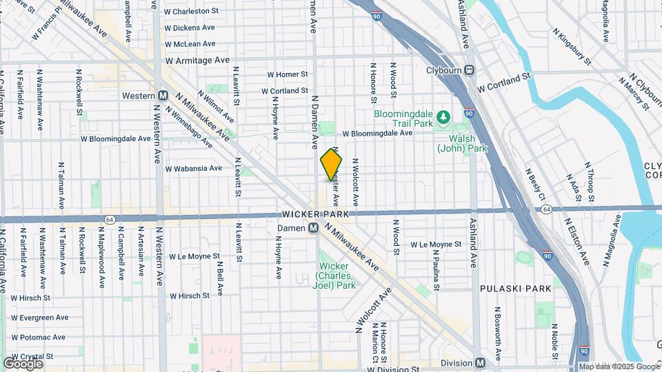 1644 N Winchester Ave Map and Location Details