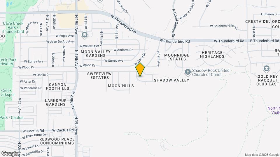 1322 W Aster Dr Map and Location Details