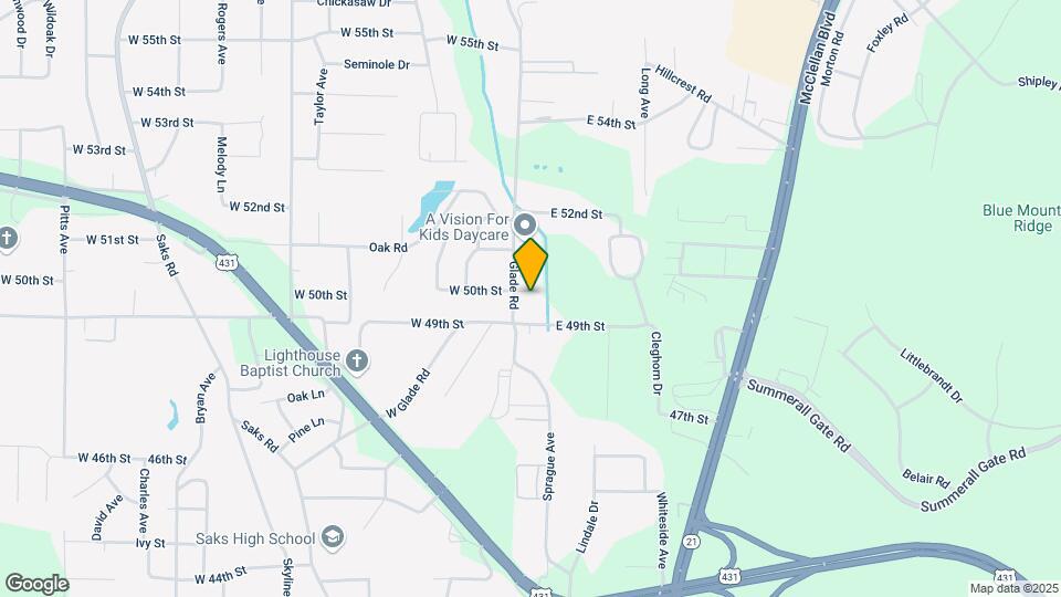 5001 Glade Rd Mapa y Detalles de la Ubicación