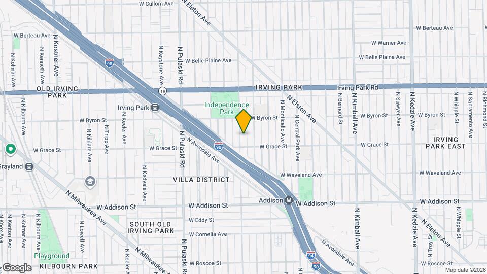 3817 N Hamlin Ave Map and Location Details