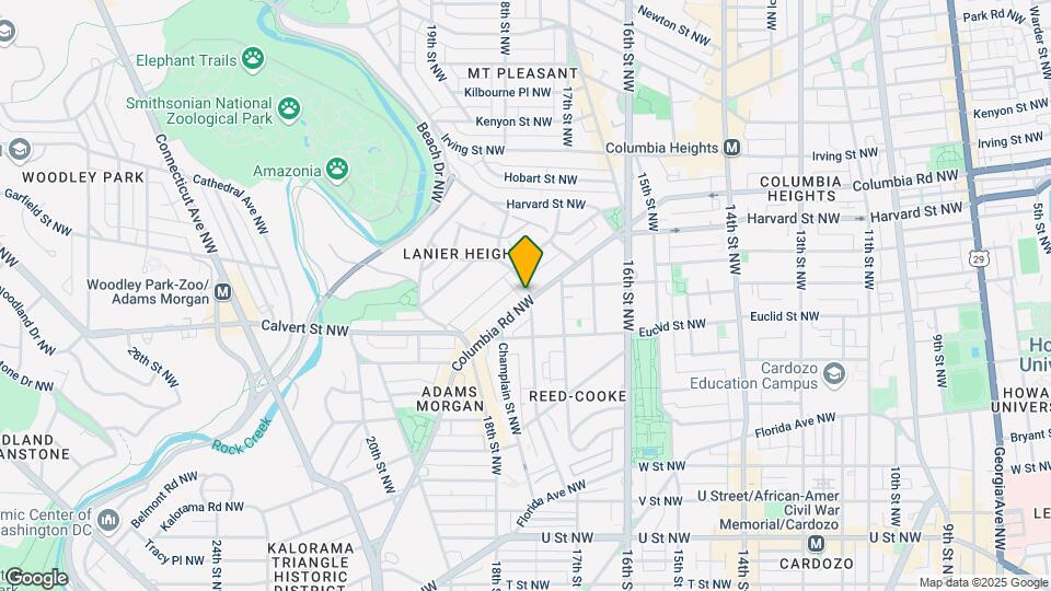1737 Columbia Rd NW Mapa y Detalles de la Ubicación