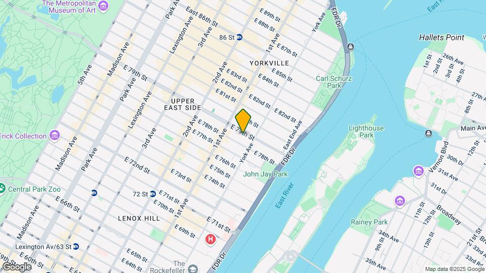 440 E 79th St Mapa y Detalles de la Ubicación