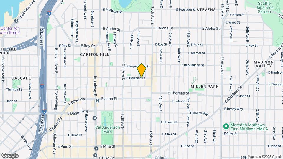 1401 E Harrison St Map and Location Details
