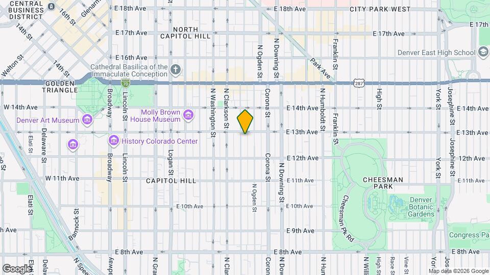 1270 Emerson St Map and Location Details