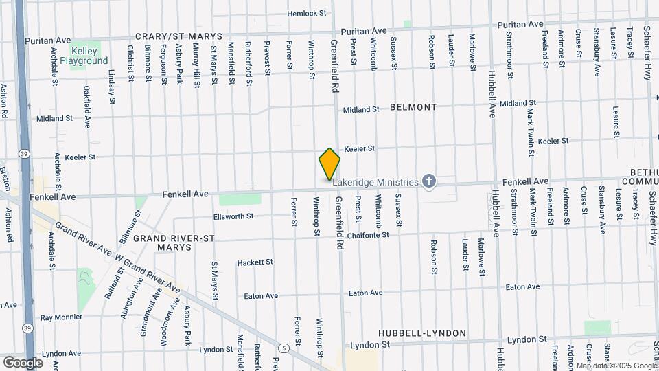 15550 Fenkell St Map and Location Details