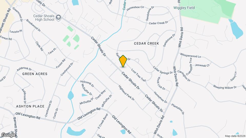 1615 Cedar Shoals Dr Map and Location Details