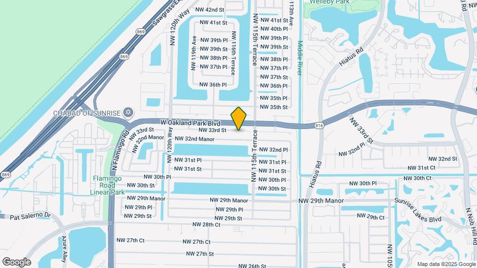 11610 NW 33rd St Map and Location Details