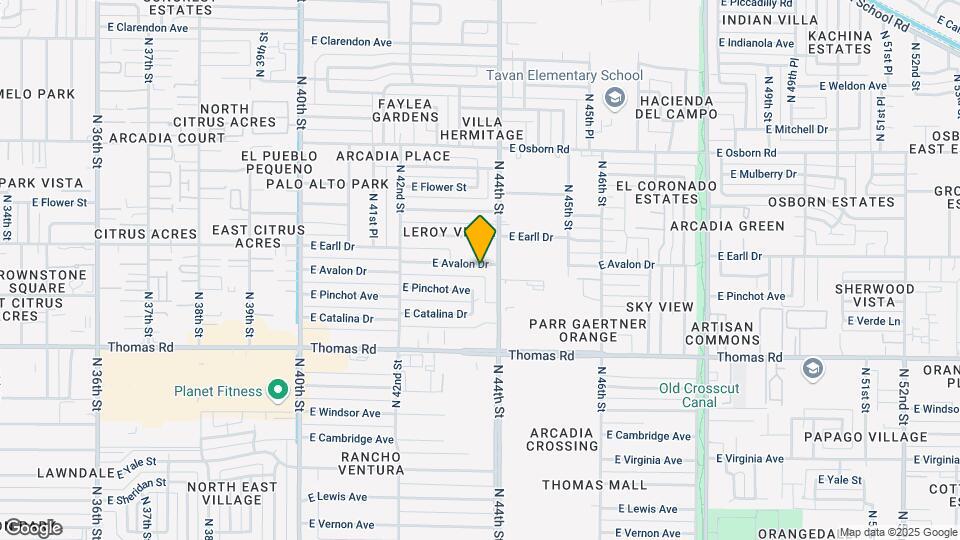 4331 E Avalon Dr Mapa y Detalles de la Ubicación