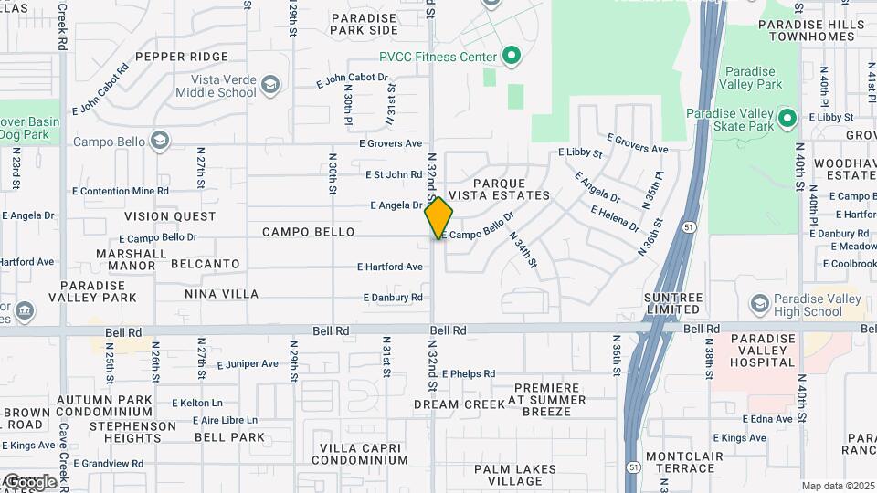 17226 N 32nd Pl Mapa y Detalles de la Ubicación