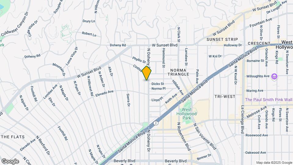 717 N Doheny Dr Map and Location Details
