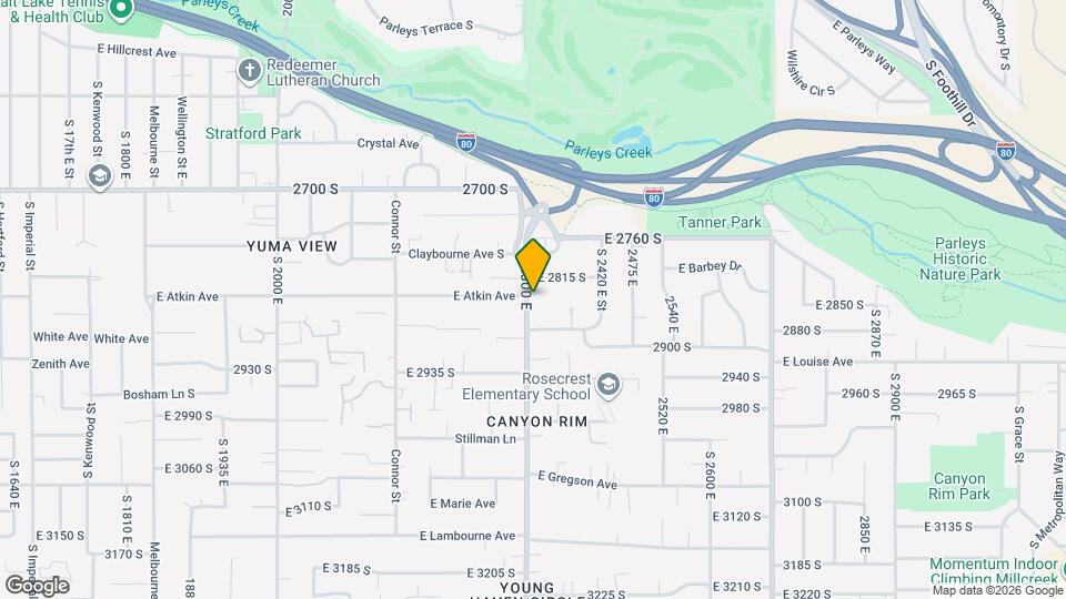 2841 S 2300 E Map and Location Details