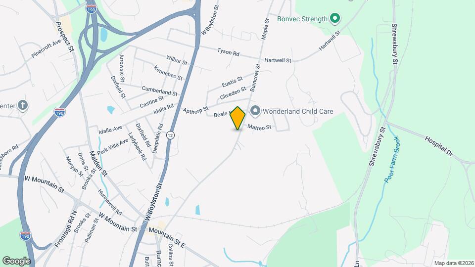 676 Burncoat St Mapa y Detalles de la Ubicación