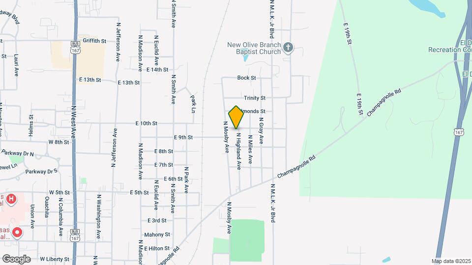 1320 N Highland Ave Map and Location Details