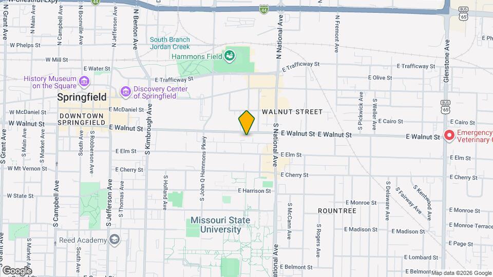 1021 E Walnut St Map and Location Details