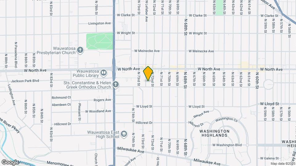 2216 Lefeber Ave, Unit Upper Map and Location Details