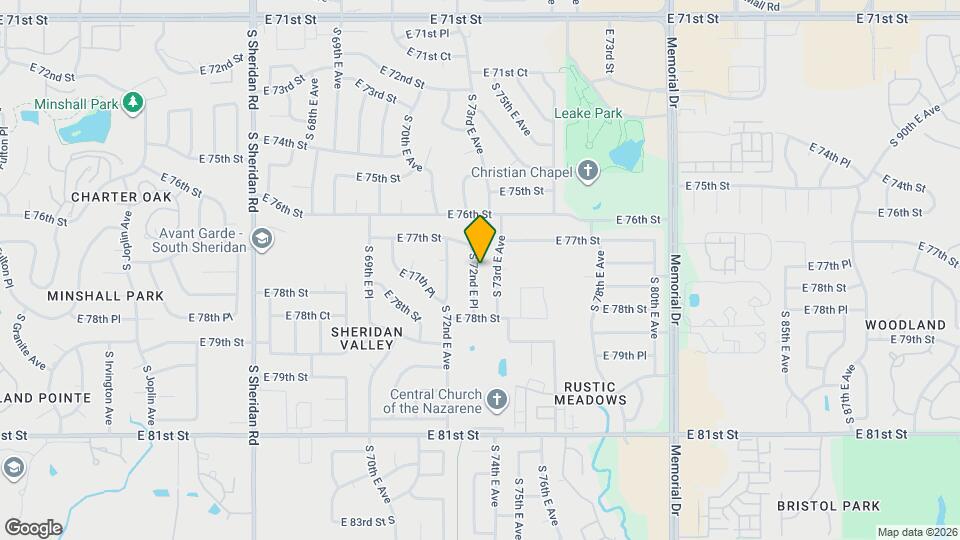 7751 S 72nd E Pl Map and Location Details