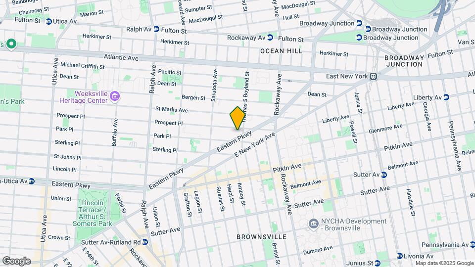 1625 Eastern Pkwy Mapa y Detalles de la Ubicación