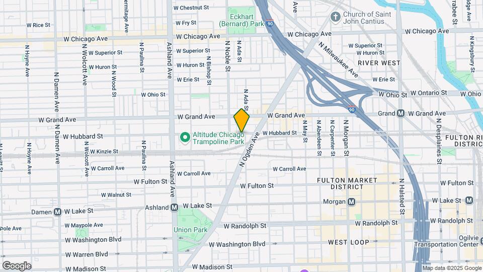 1359 W Hubbard St Map and Location Details
