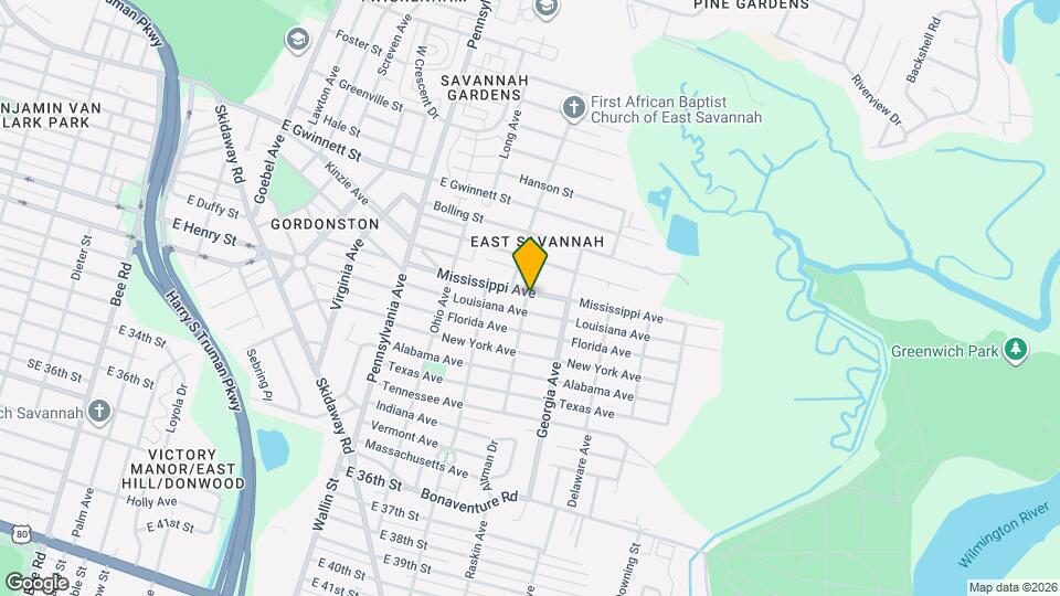 2201 Mississippi Ave Map and Location Details