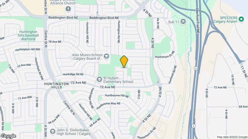 36 Huntley Close NE Map and Location Details