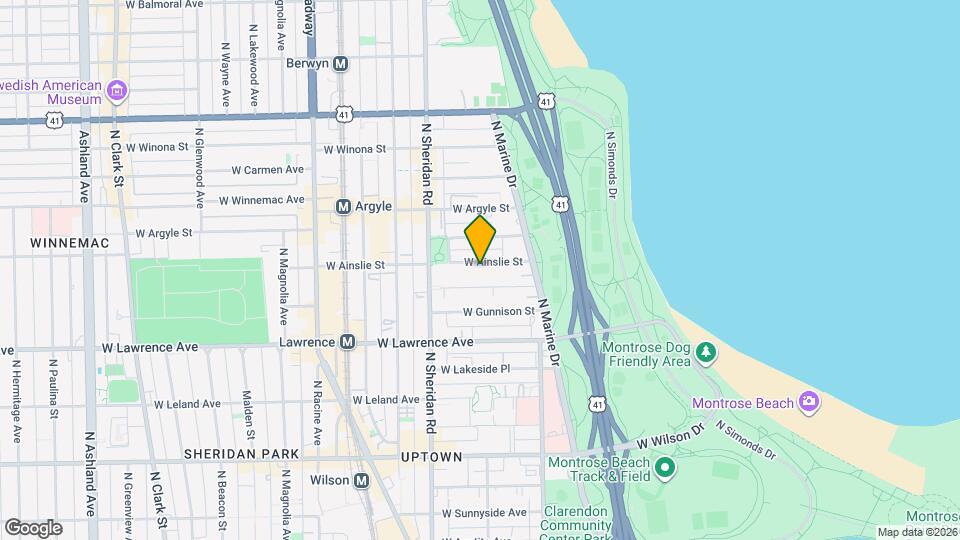 901 W Ainslie St Map and Location Details