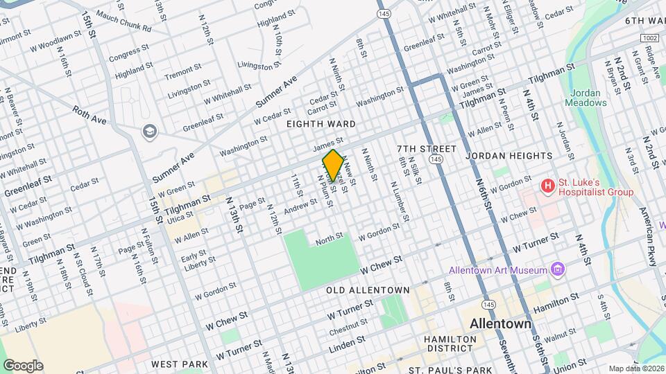 552 N 10th St Map and Location Details