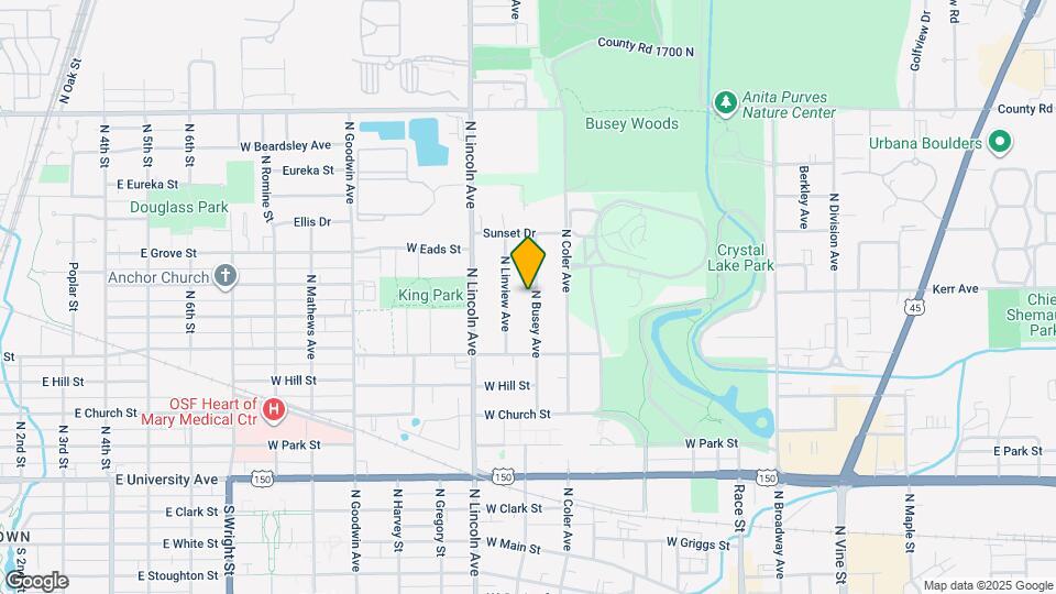 1011 N Busey Ave Map and Location Details