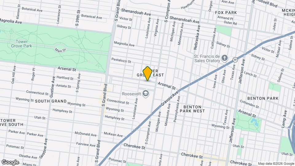 3228 Arsenal St Map and Location Details