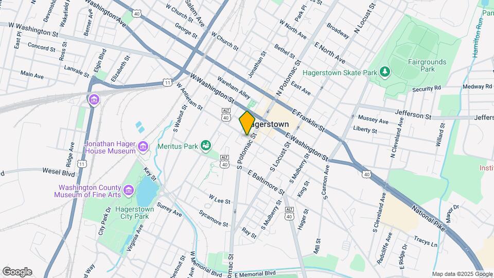 101 S Potomac St Map and Location Details