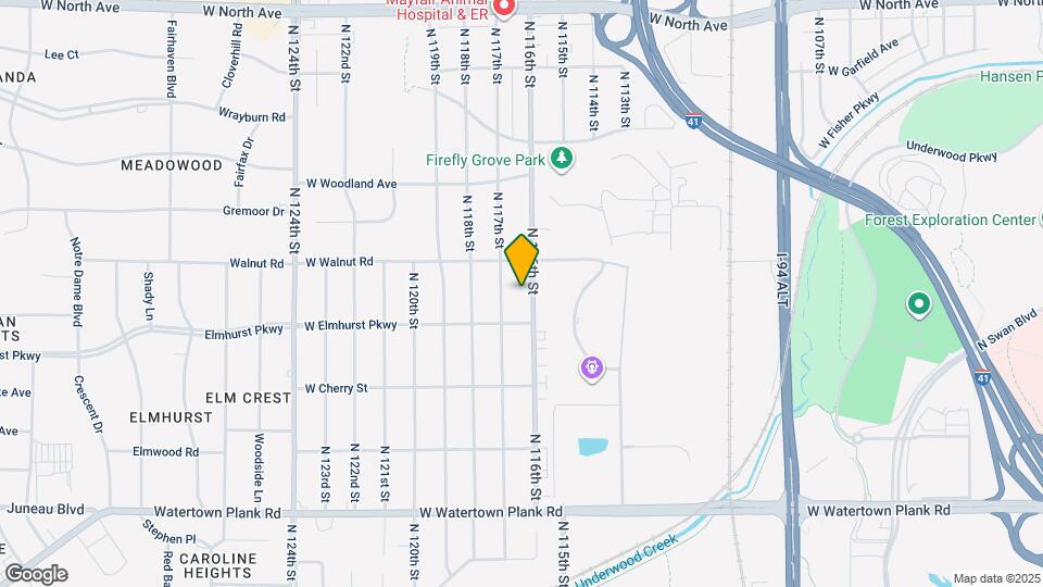 1641 N 116th St Map and Location Details
