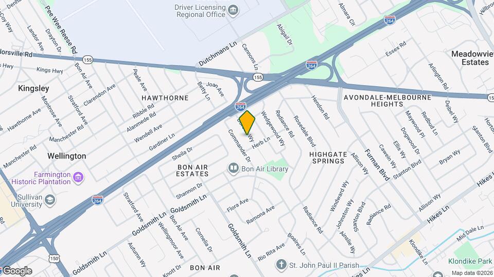 3120 Doreen Way Mapa y Detalles de la Ubicación