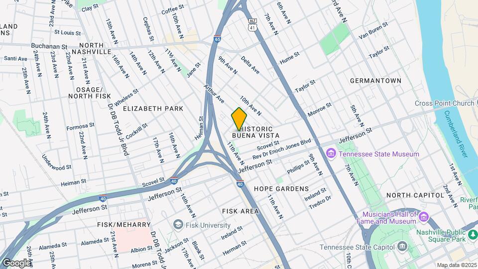 1024 Monroe St Map and Location Details
