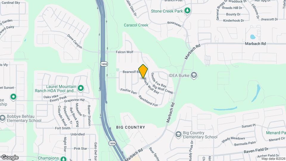 10814 Black Wolf Bay Map and Location Details