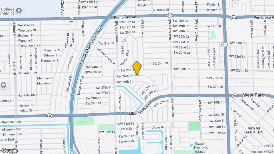 6548 SW 26th St Mapa y Detalles de la Ubicación