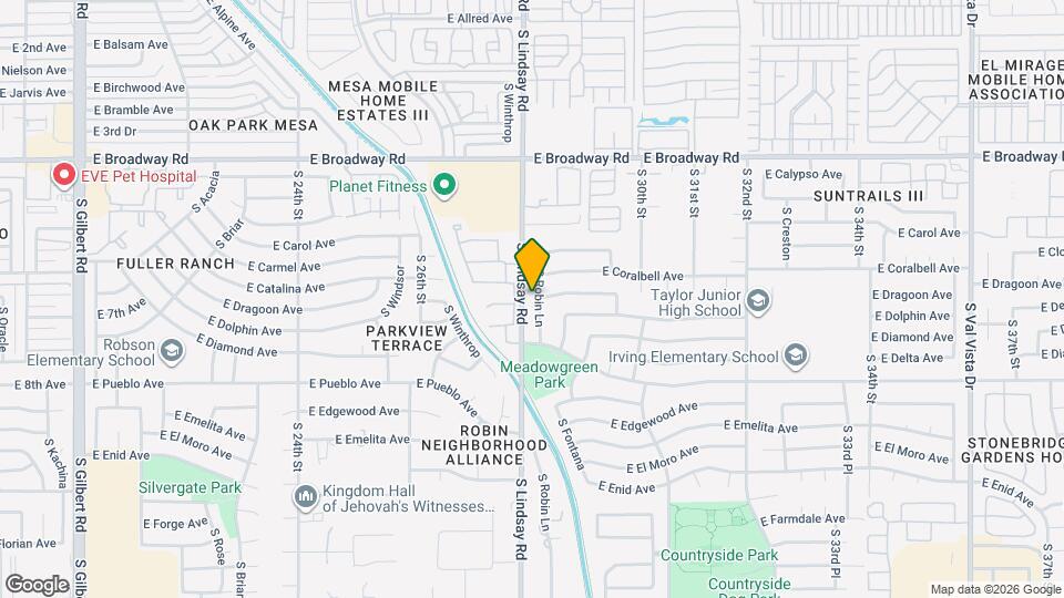 656 S Robin Ln Map and Location Details
