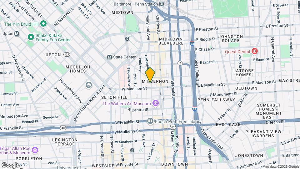804 Cathedral St Mapa y Detalles de la Ubicación